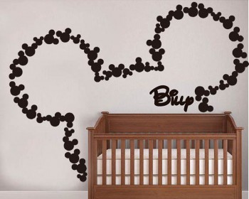 Lovely Mouse Customized Name Decal For Nursery Lovely Mouse Customized Name Decal For Nursery